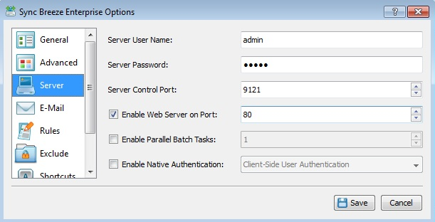 Sync Breeze Configuration